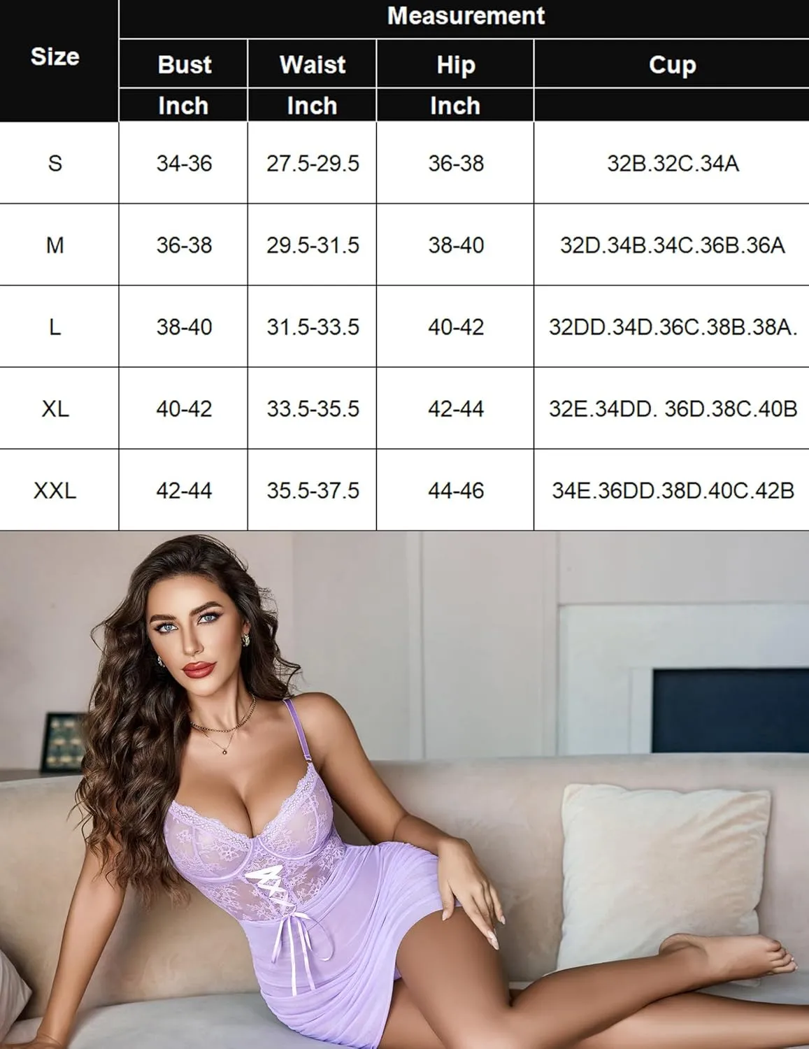 Floral Lace V Neck Chemise
