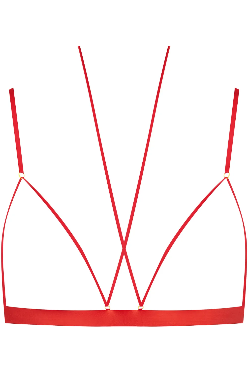 French Kiss Open Triangle Bra Red