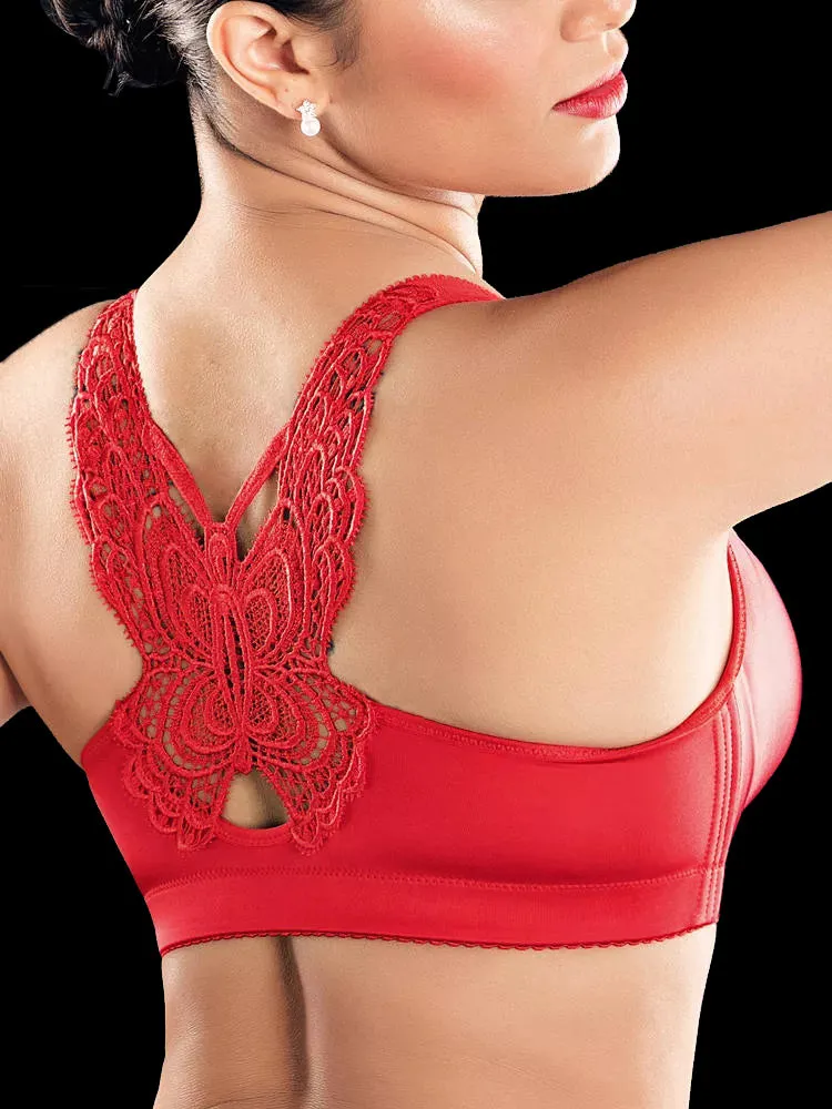 Front Closure Butterfly Back Wireless Bra