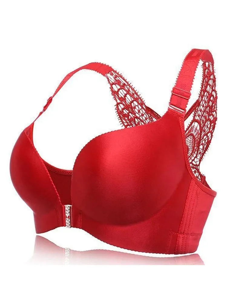 Front Closure Butterfly Back Wireless Bra