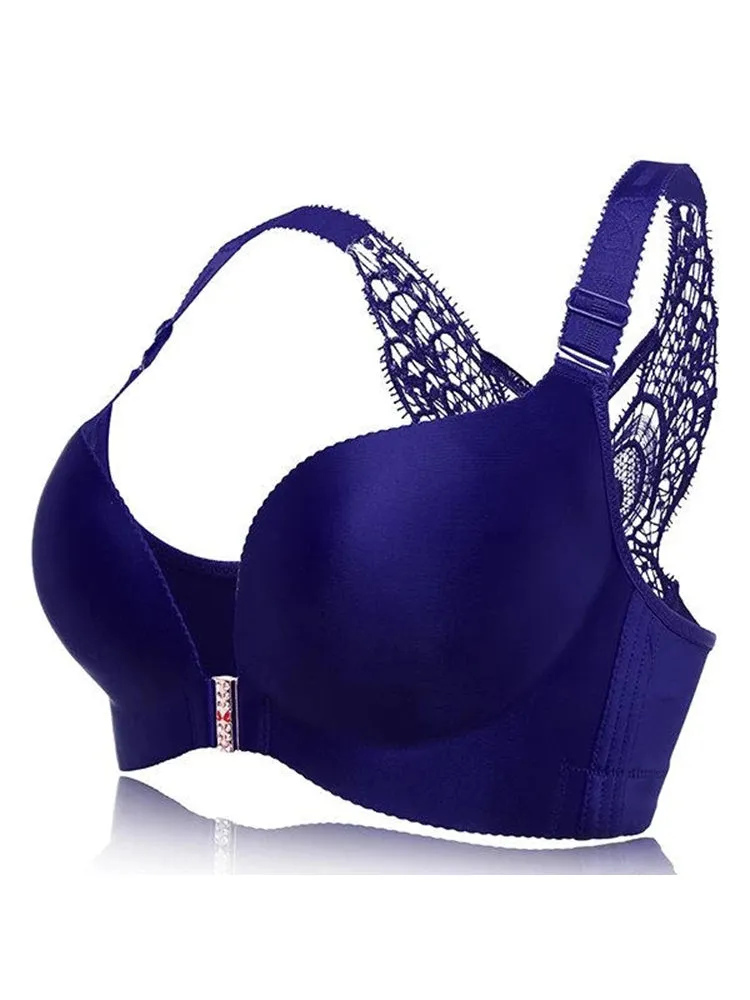 Front Closure Butterfly Back Wireless Bra