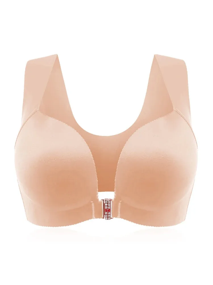 Front Closure T-shirt Wireless Bras