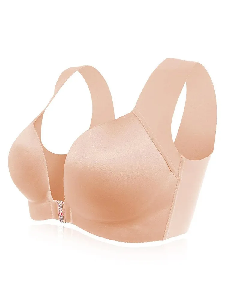 Front Closure T-shirt Wireless Bras