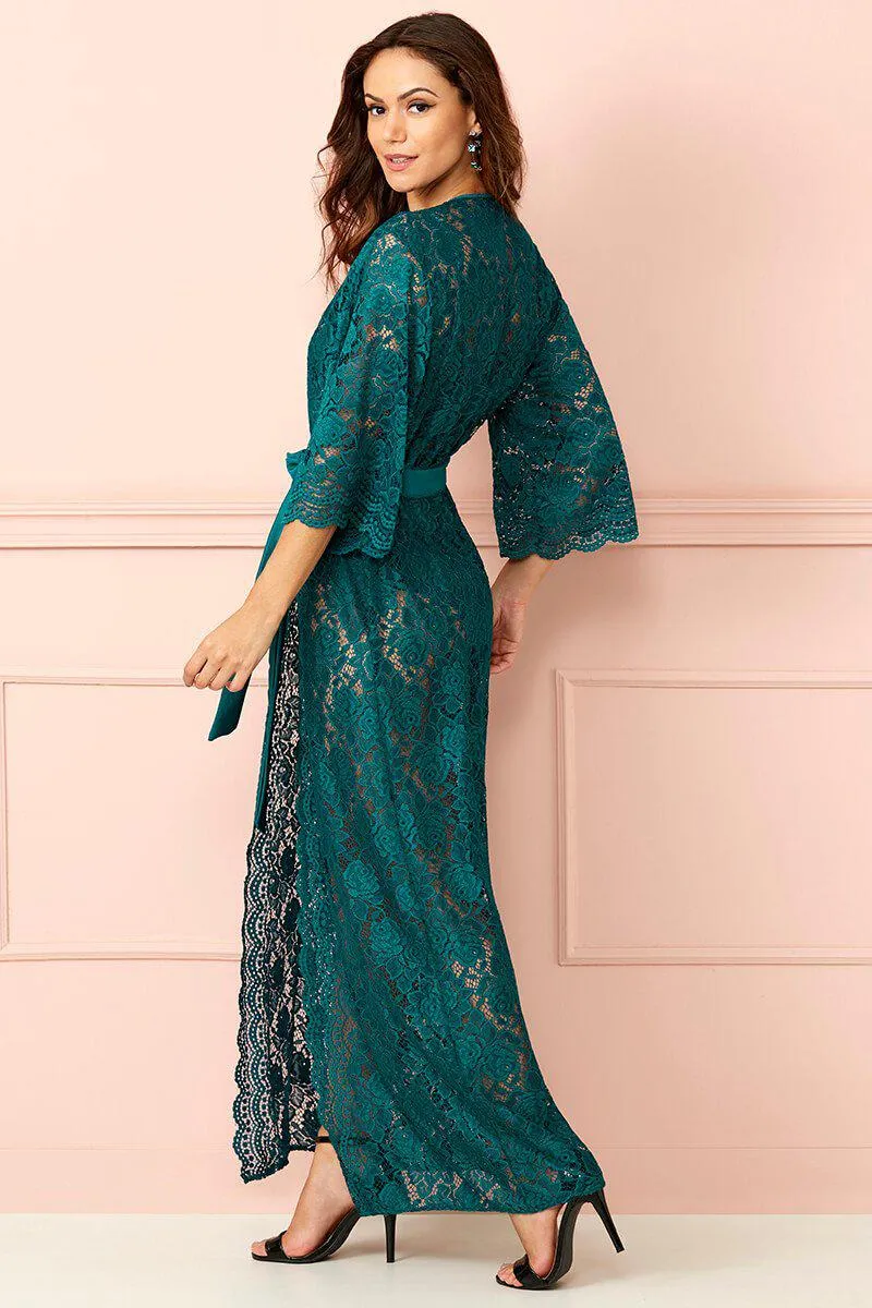 Fruit De La Passion Palais Garnier Lace Long Dressing Robe Pacific