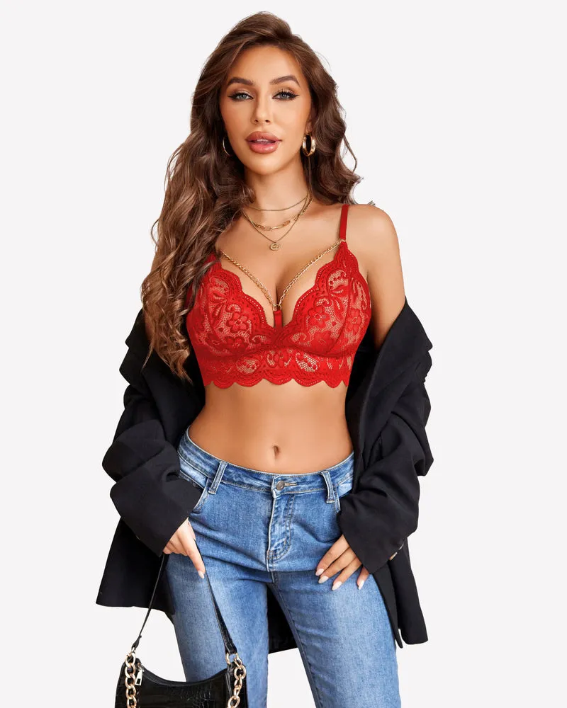 Garter Lingerie Lace Bra and Panty Set