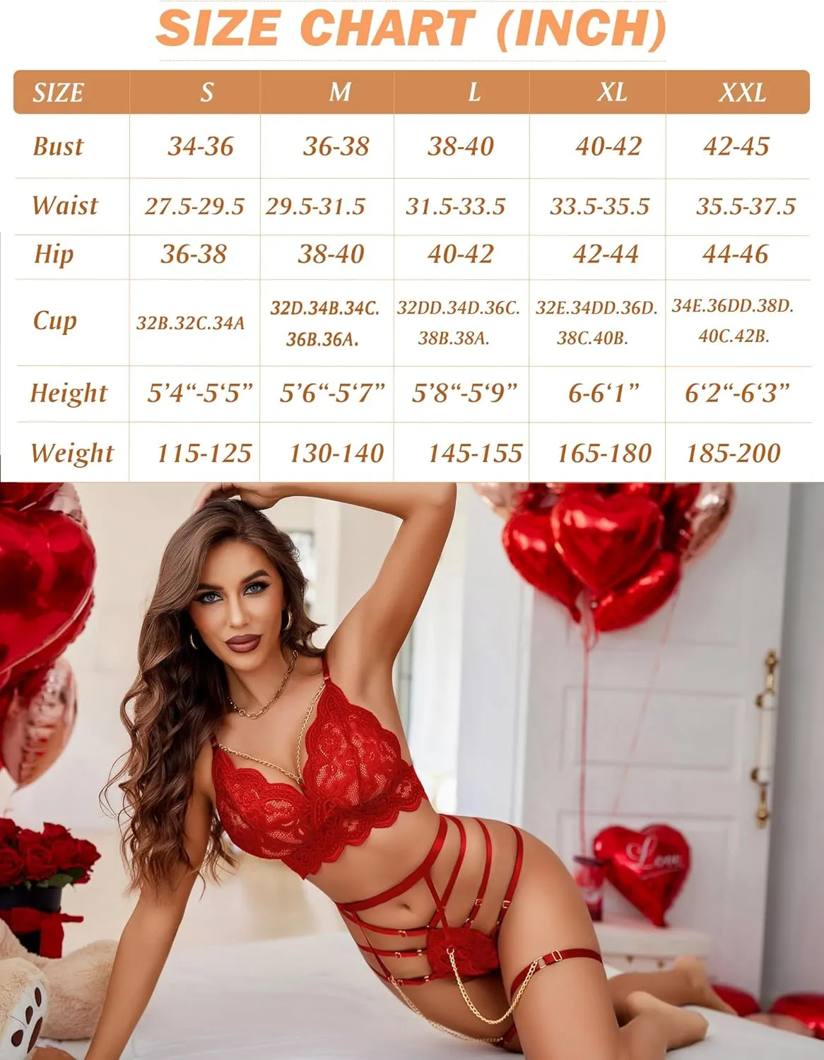 Garter Lingerie Lace Bra and Panty Set