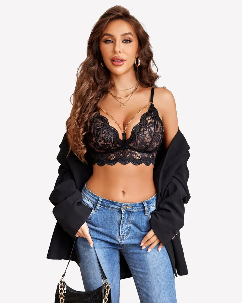 Garter Lingerie Lace Bra and Panty Set