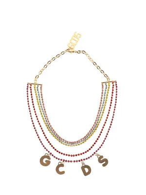 GCDS Logo Lettering Rainbow Choker