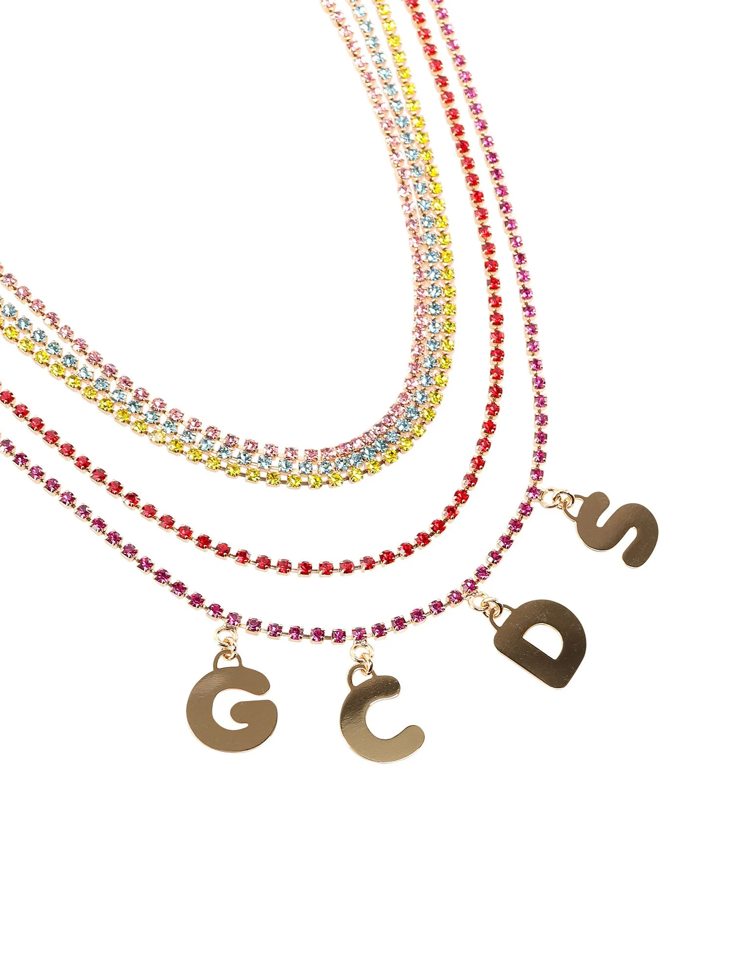 GCDS Logo Lettering Rainbow Choker