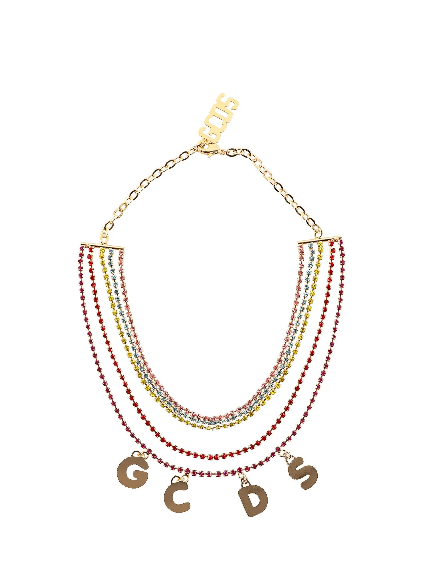 GCDS Logo Lettering Rainbow Choker