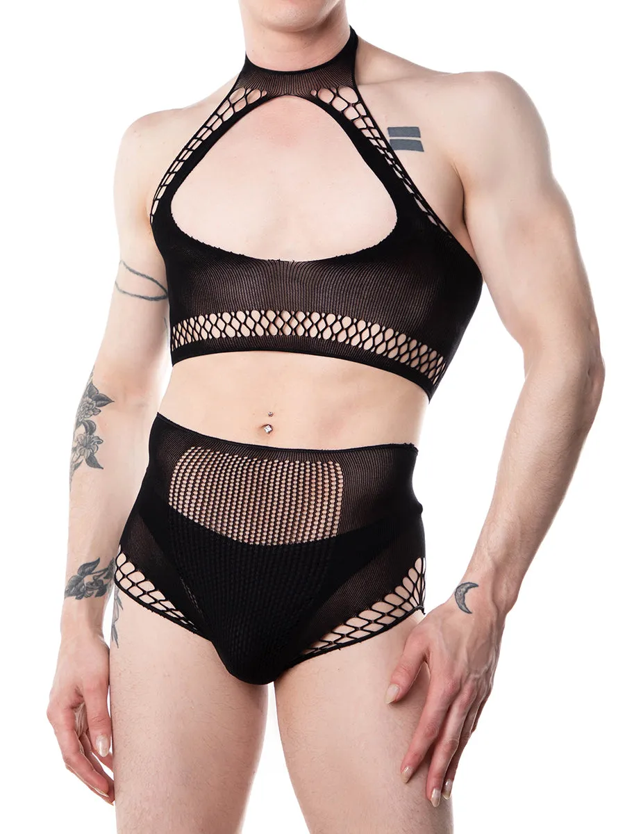 Halter Crop Top & High Waist Panty Set