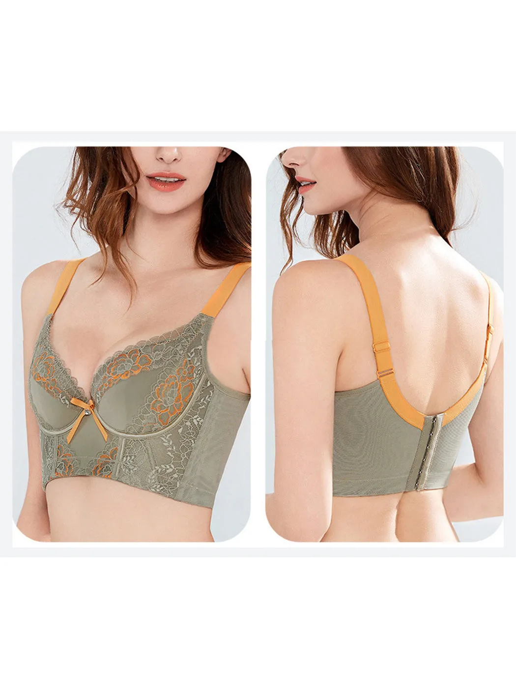 Heightened Side Support Push-up Underwire Bra