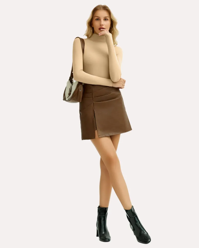 High Neck Snap Closure Soft Bodysuit Shapewear