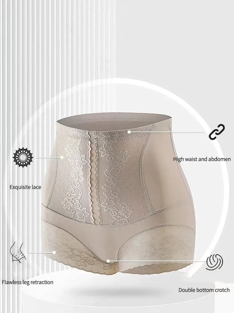 High Waist Lace Butt-Lifting Tummy Control Shaping Briefs
