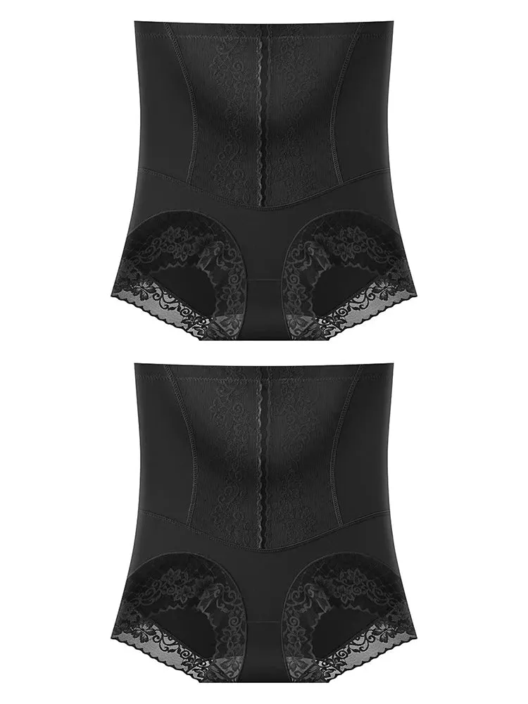 High Waist Lace Butt-Lifting Tummy Control Shaping Briefs