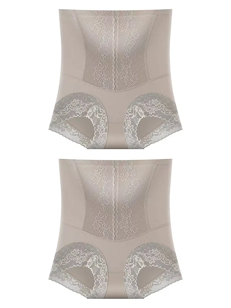 High Waist Lace Butt-Lifting Tummy Control Shaping Briefs