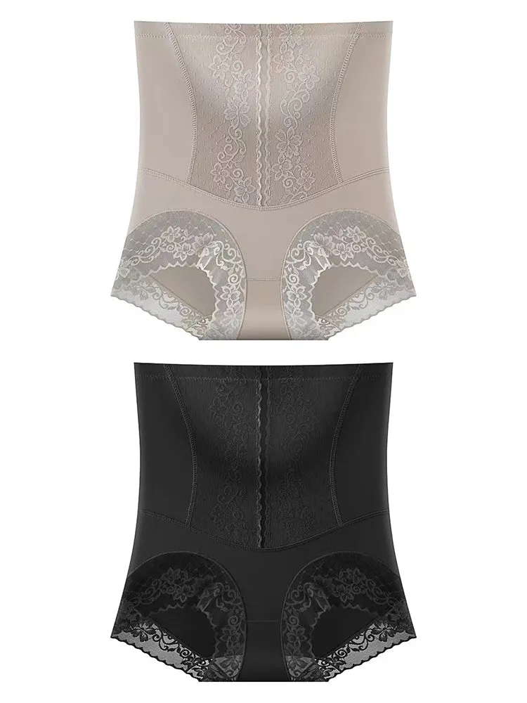 High Waist Lace Butt-Lifting Tummy Control Shaping Briefs