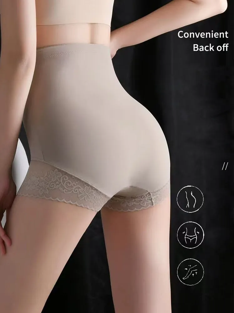 High Waist Lace Butt-Lifting Tummy Control Shaping Briefs