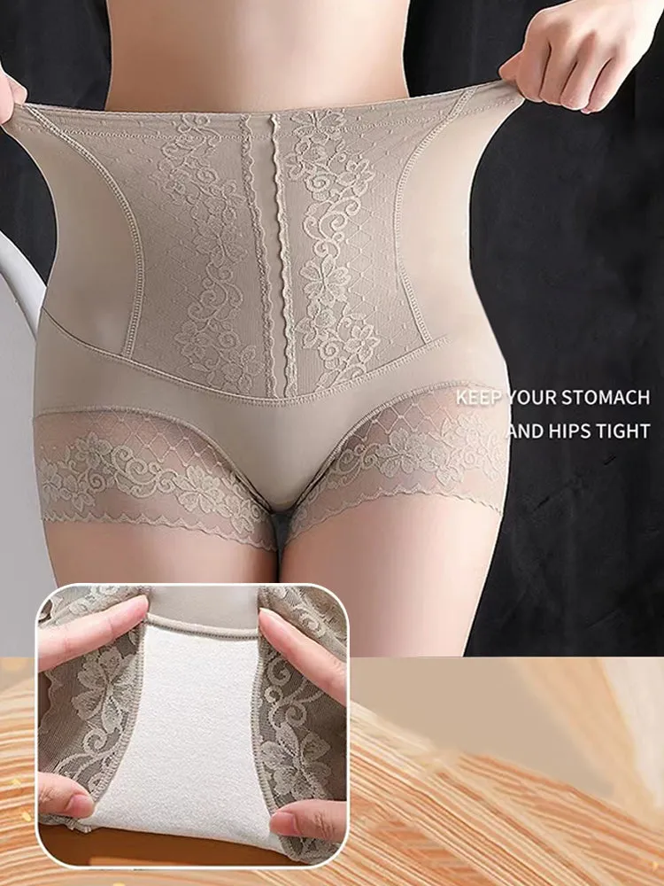 High Waist Lace Butt-Lifting Tummy Control Shaping Briefs