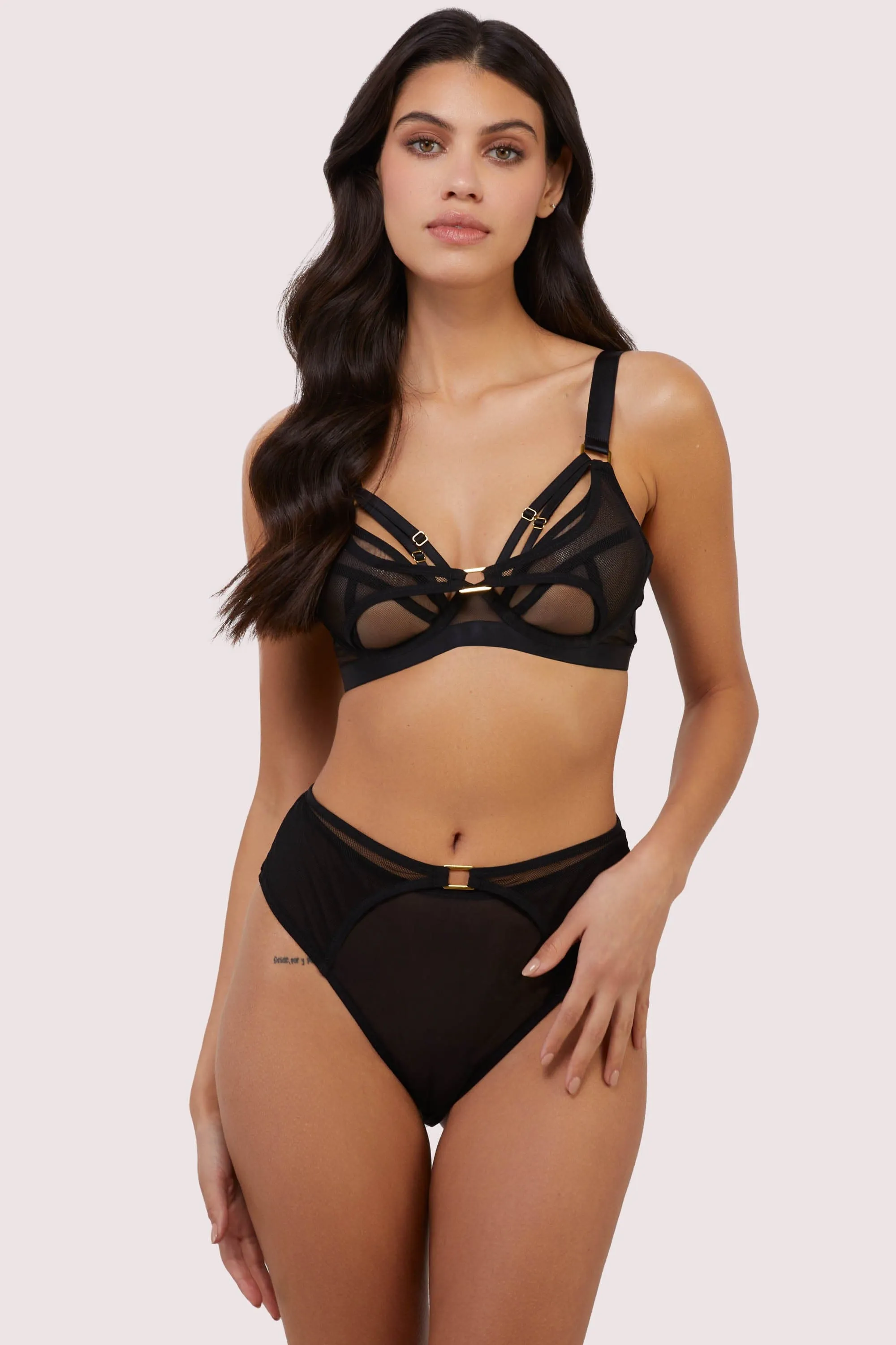 Holland Fishnet and Mesh High Waisted Brief