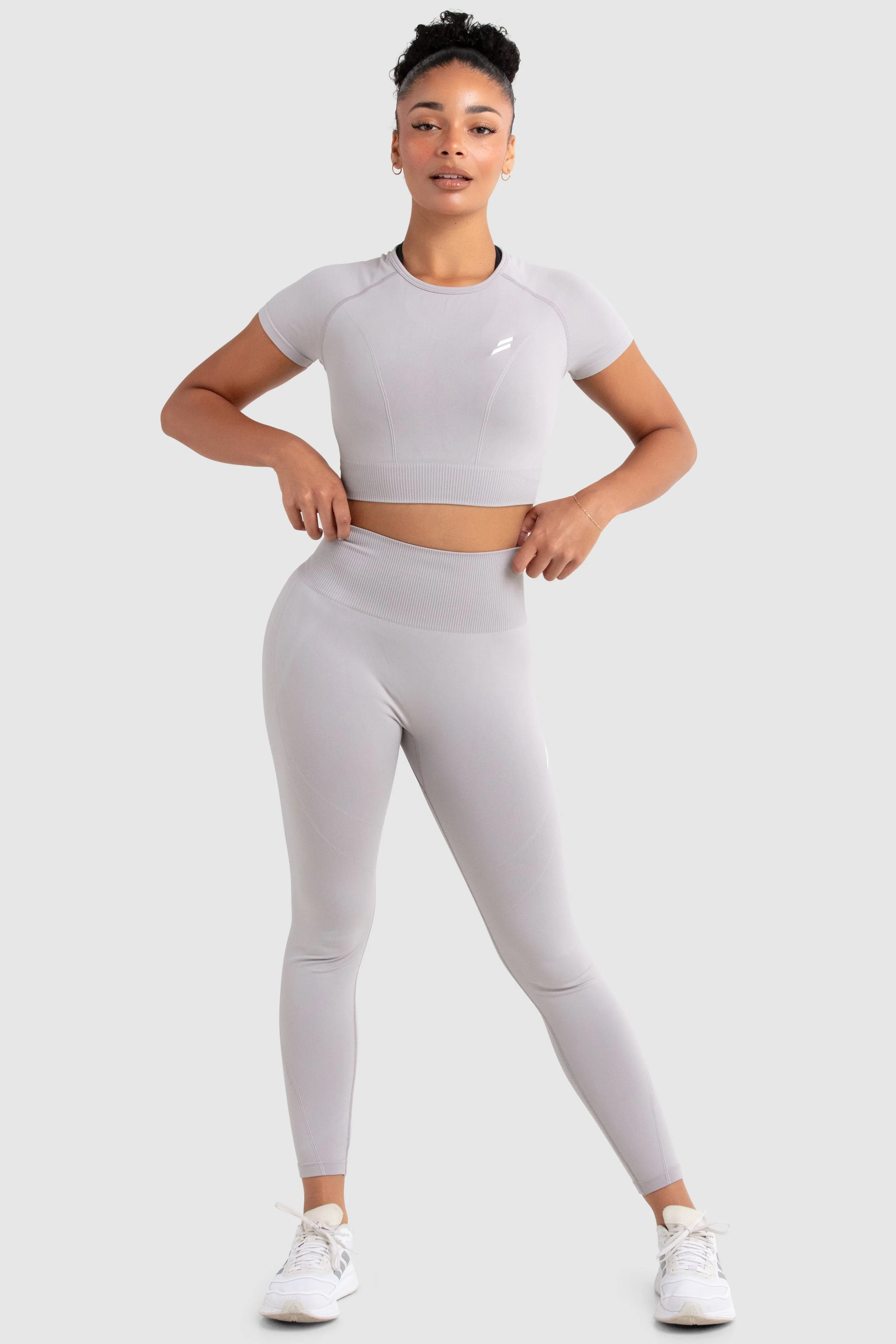 Hyperflex 2 Cropped Tee - Light Grey