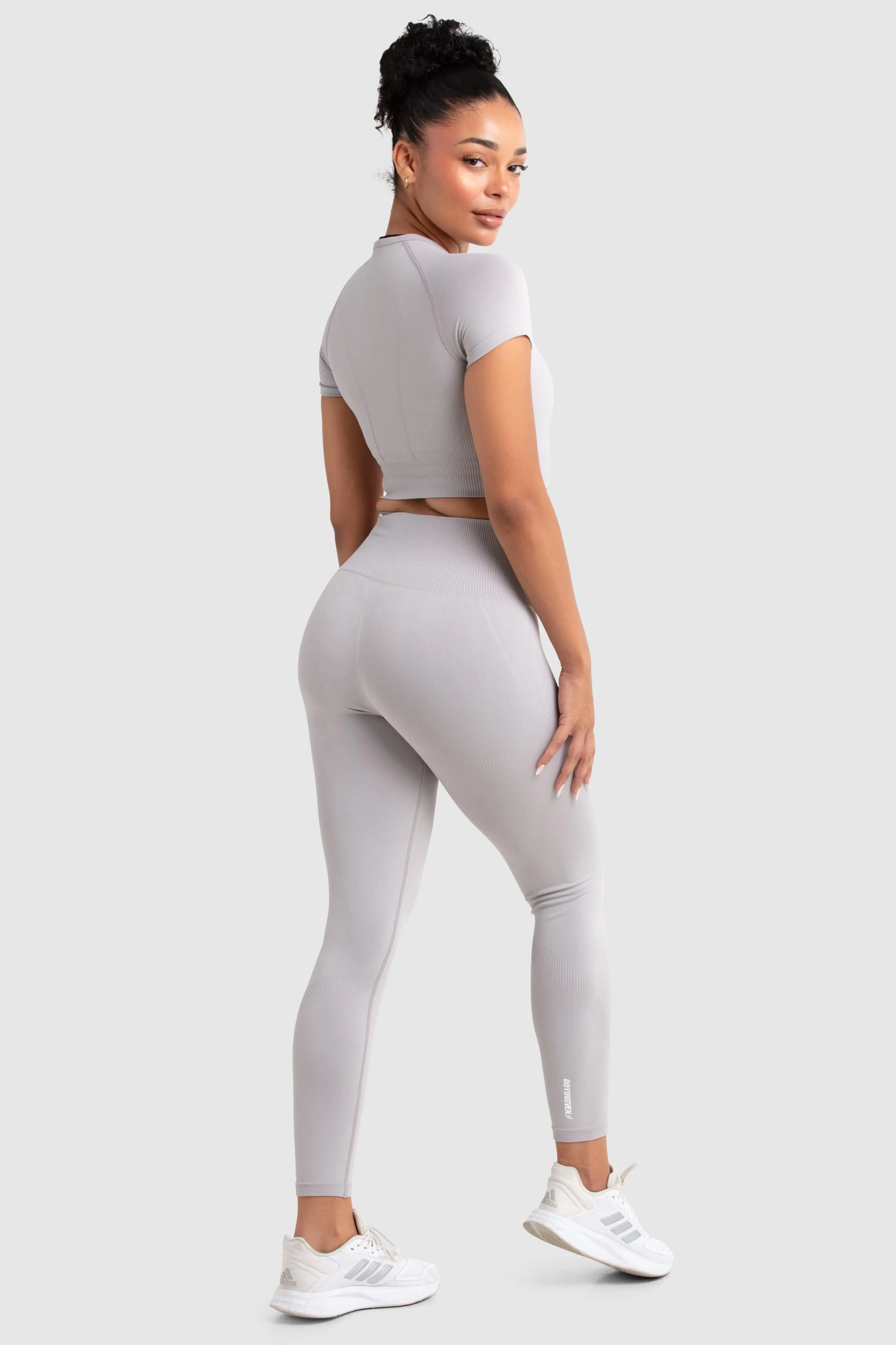 Hyperflex 2 Cropped Tee - Light Grey