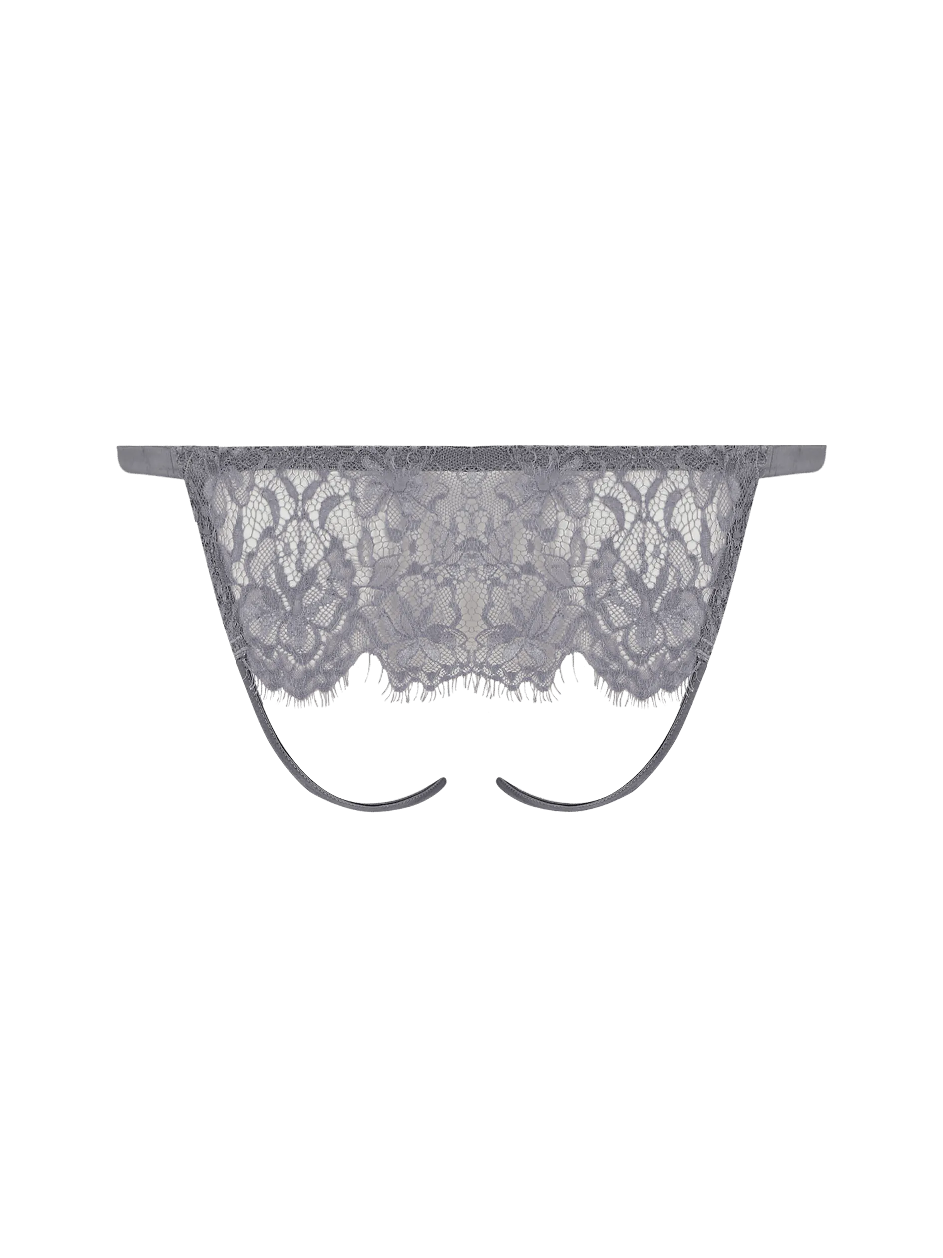 Isabella Grey Lace Open Back Brief