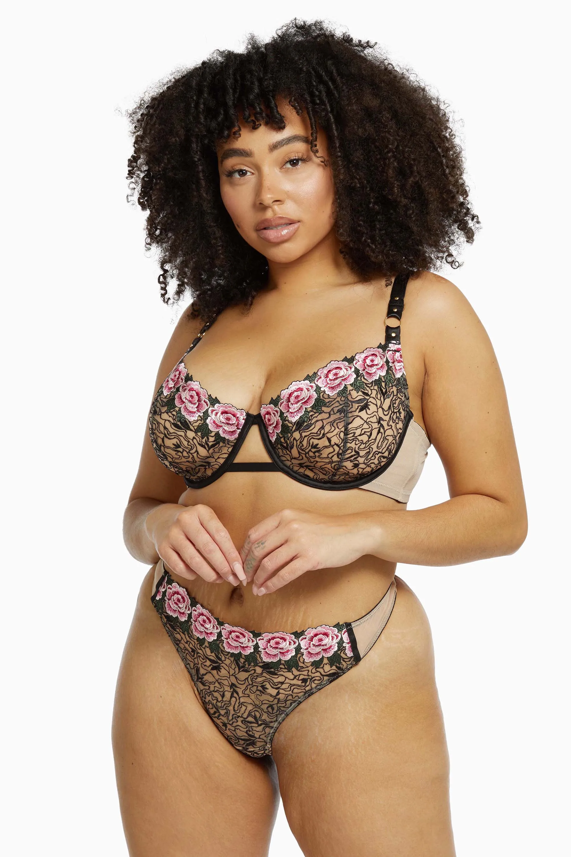 Katy Rose Embroidered Thong Core