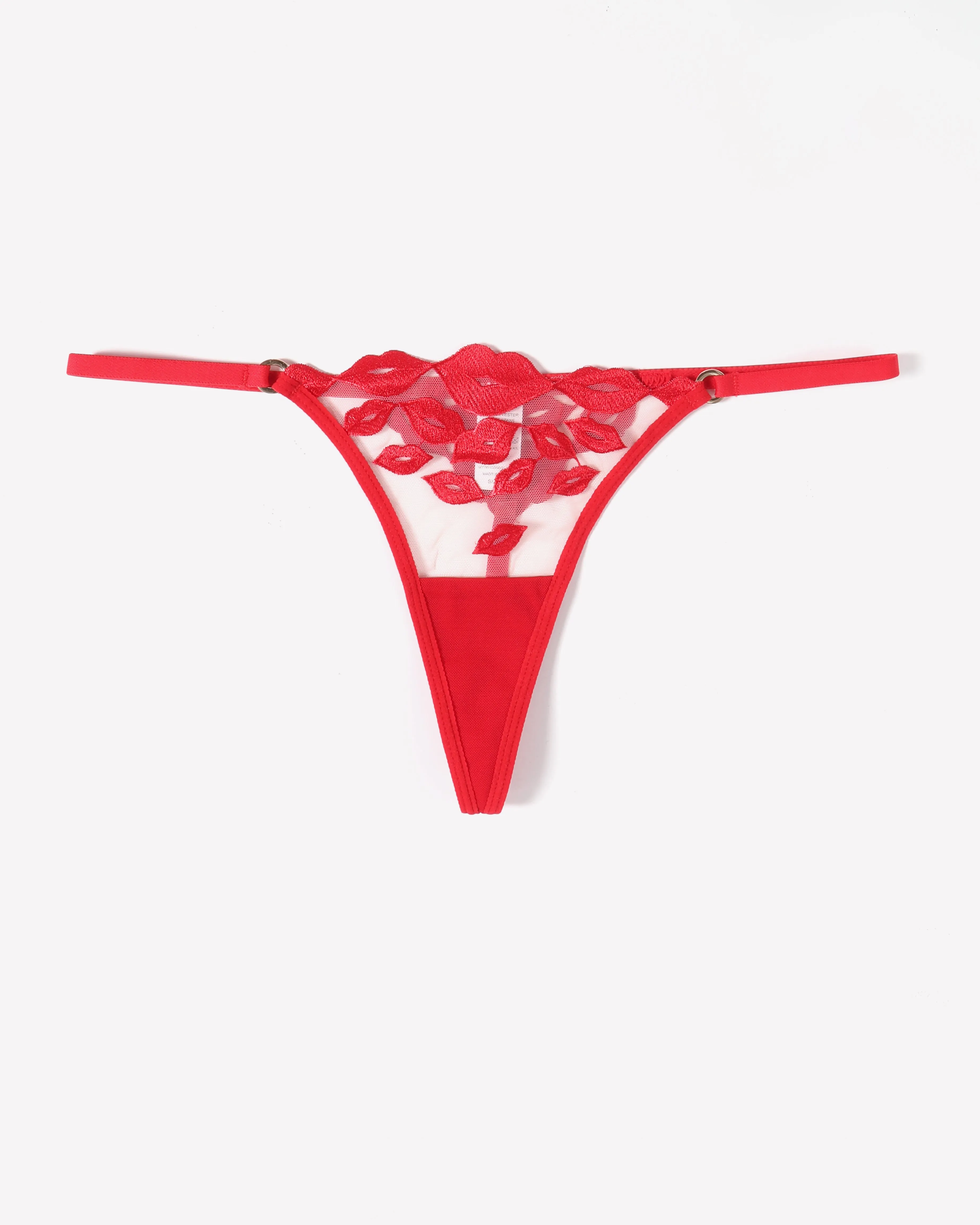Kiss Print Embroidery Panty
