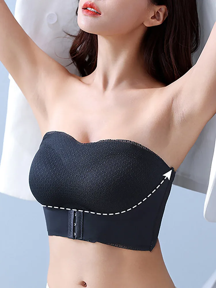 Lace Adjustable Push Up Non-Slip Strapless Bras