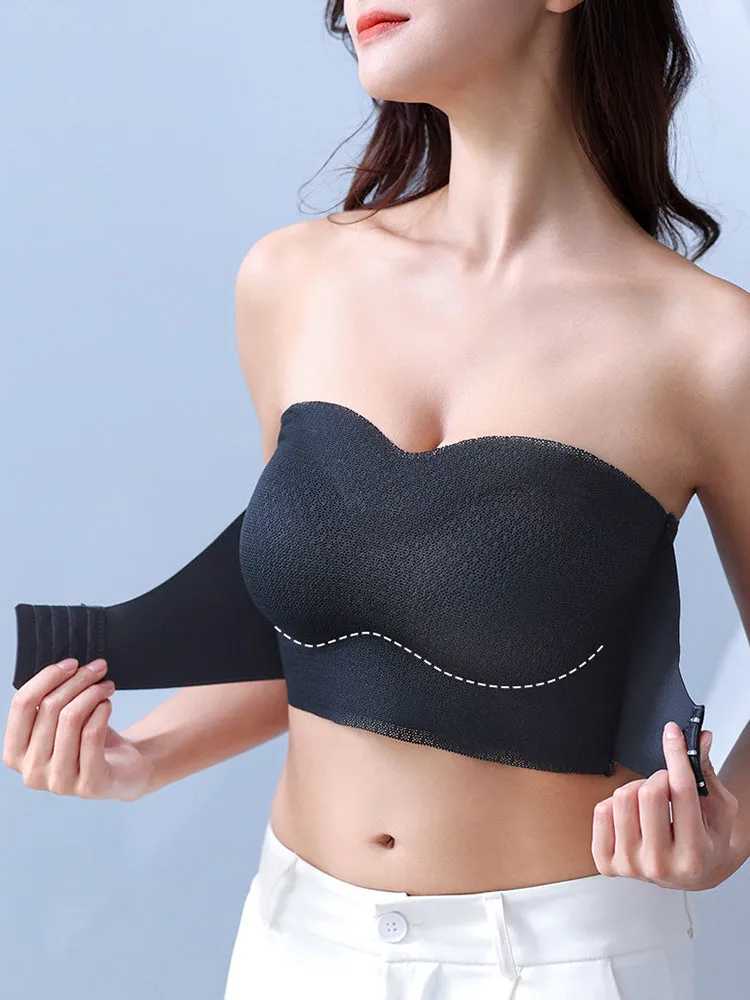 Lace Adjustable Push Up Non-Slip Strapless Bras