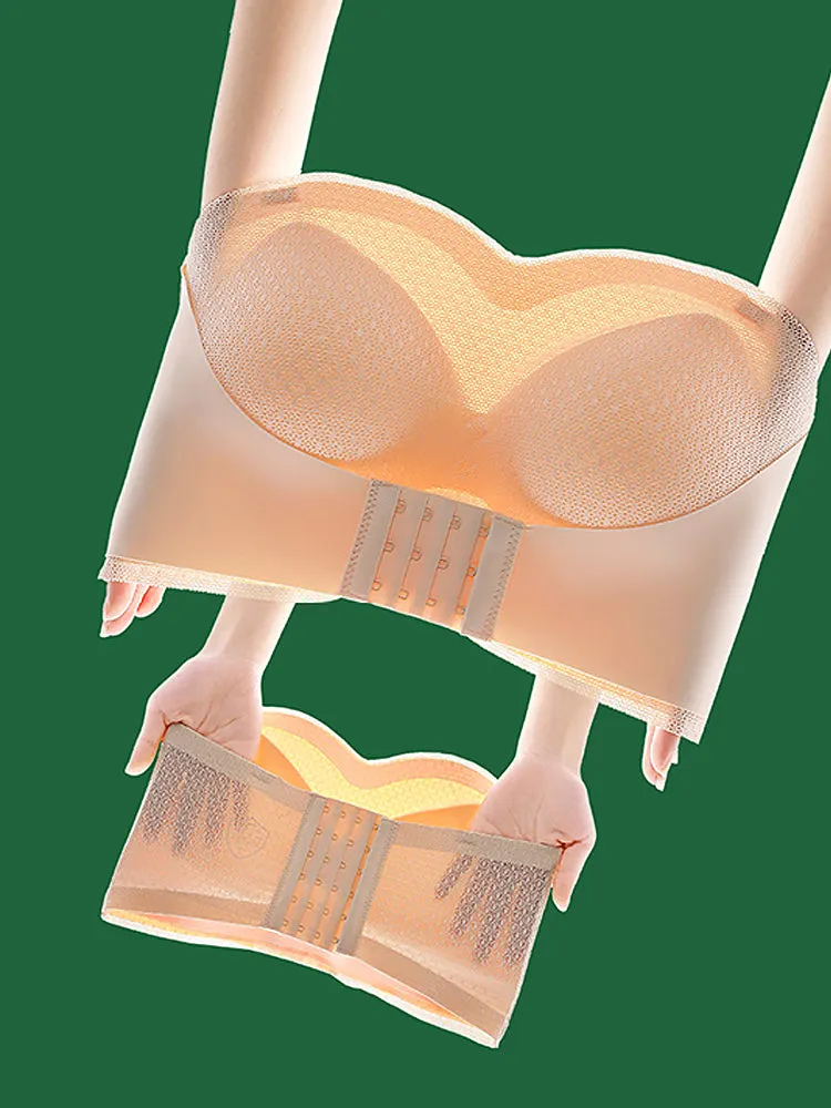 Lace Adjustable Push Up Non-Slip Strapless Bras