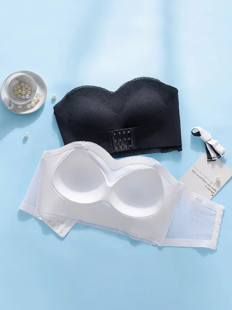 Lace Adjustable Push Up Non-Slip Strapless Bras