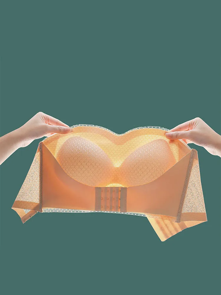 Lace Adjustable Push Up Non-Slip Strapless Bras