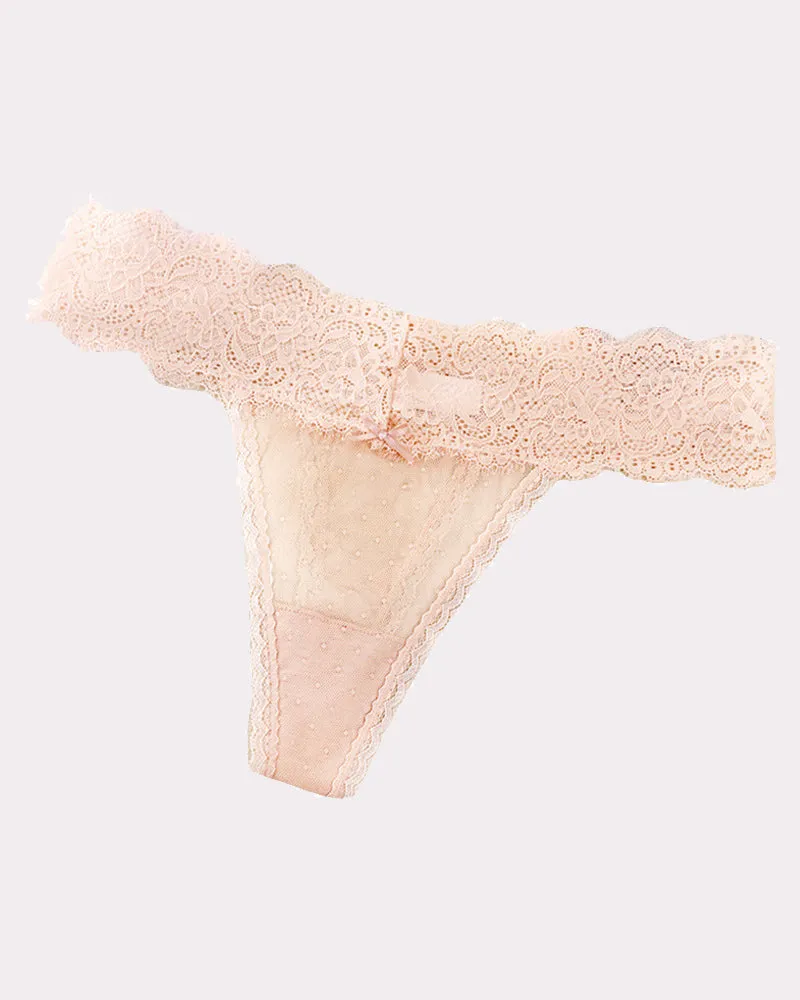 Lace Backless Panties Low Rise Briefs