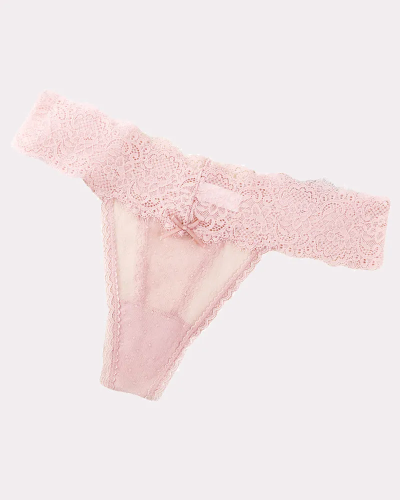Lace Backless Panties Low Rise Briefs