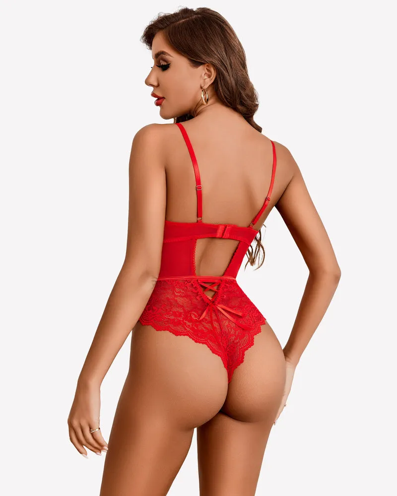 Lace Bodysuit One Piece Mini Top