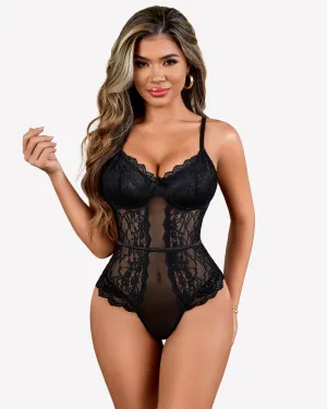 Lace Bodysuit One Piece Mini Top