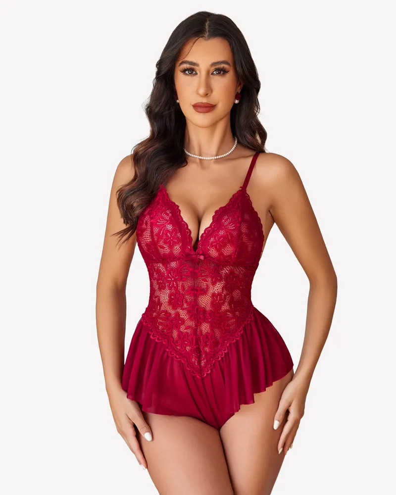 Lace Bodysuit One Piece Teddy
