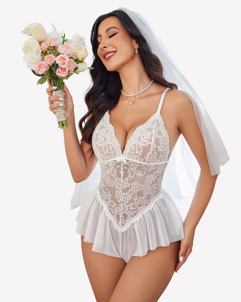 Lace Bodysuit One Piece Teddy