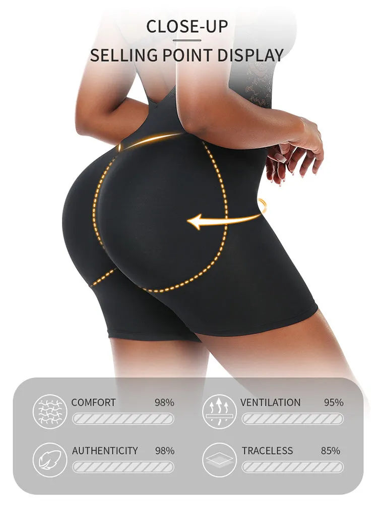 Lace Butt Enhance Body Shaperwear with Removable Padding