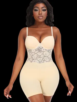 Lace Butt Enhance Body Shaperwear with Removable Padding