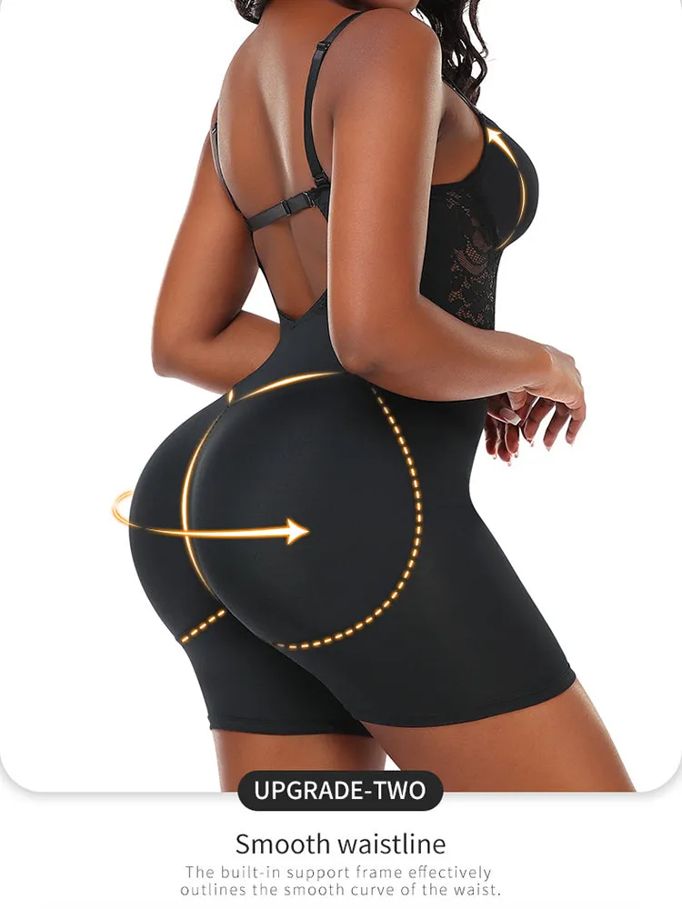 Lace Butt Enhance Body Shaperwear with Removable Padding