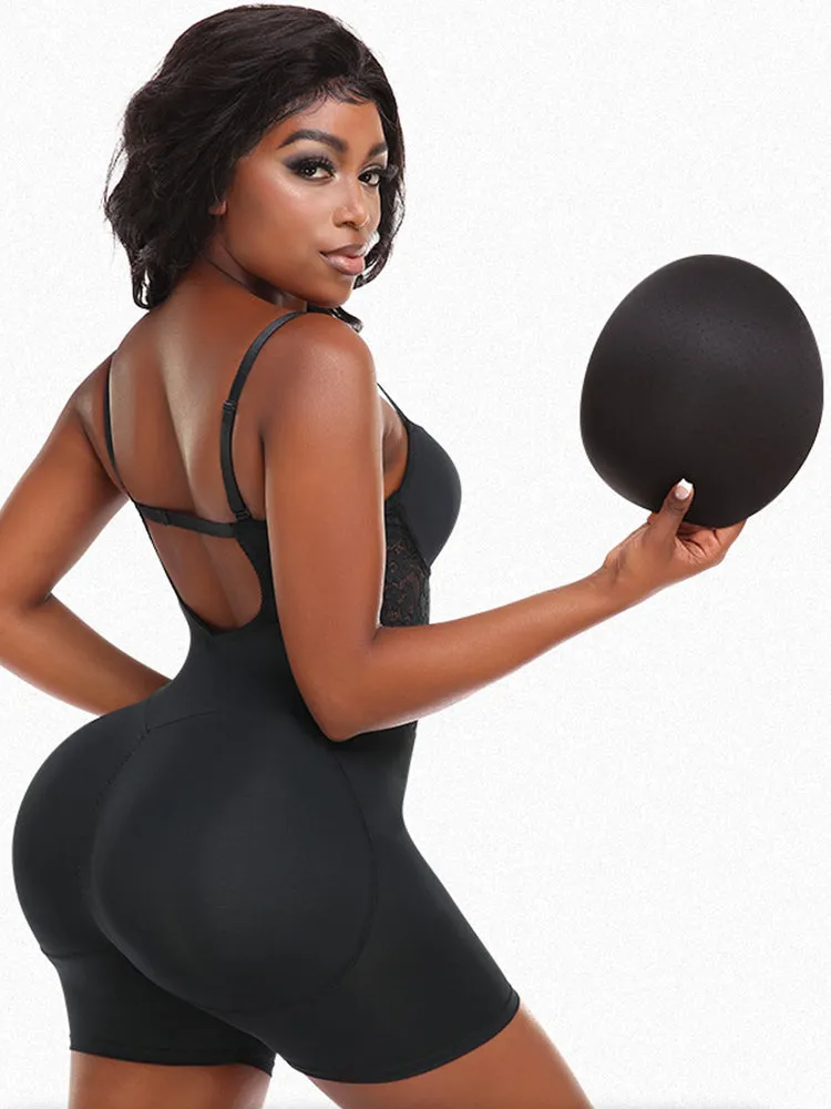 Lace Butt Enhance Body Shaperwear with Removable Padding
