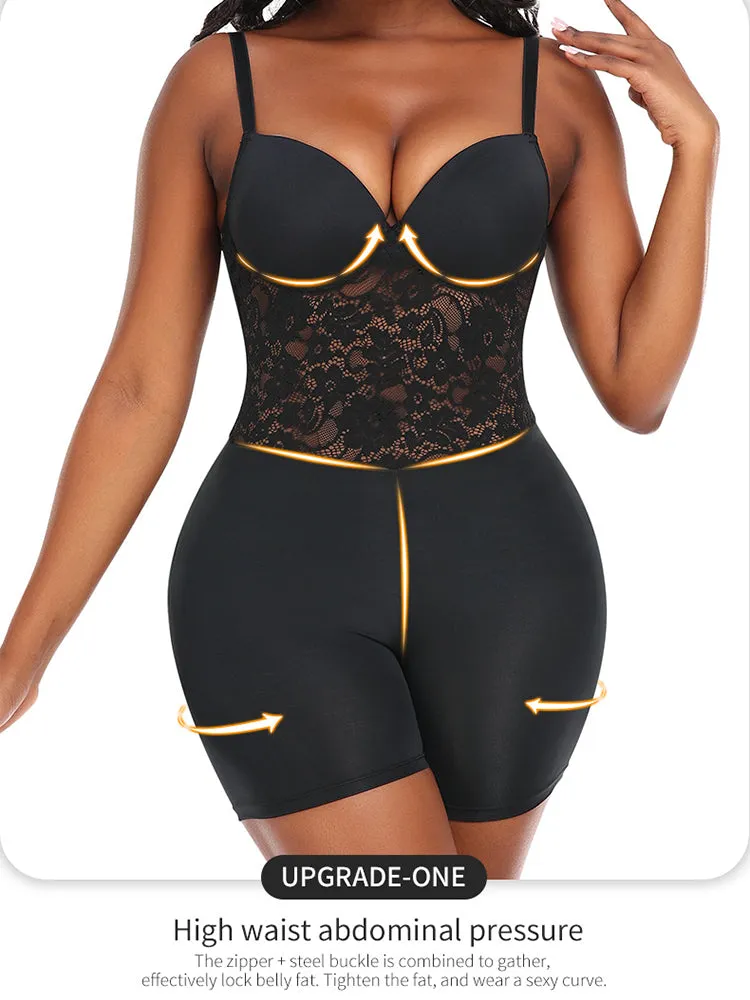 Lace Butt Enhance Body Shaperwear with Removable Padding