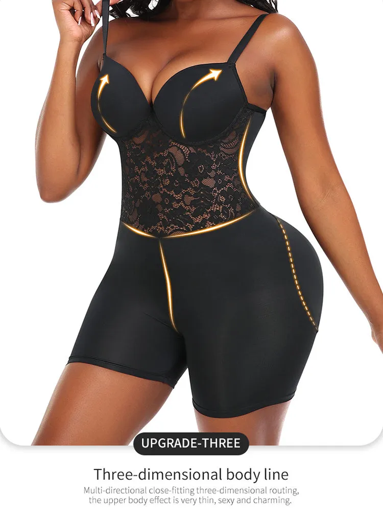 Lace Butt Enhance Body Shaperwear with Removable Padding