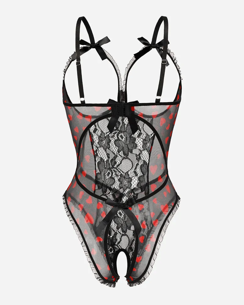 Lace Cut-out Cup Bodysuit