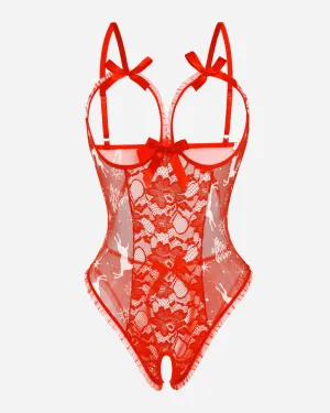 Lace Cut-out Cup Bodysuit