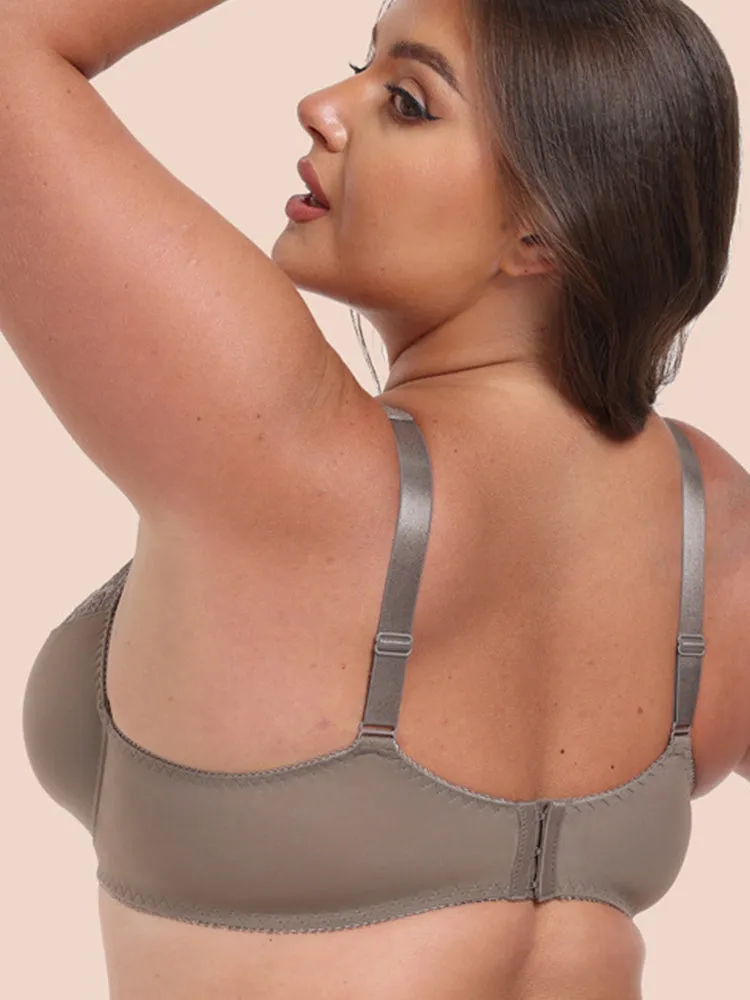 Lace Embellished Full-Coverage Support Underwire Bra