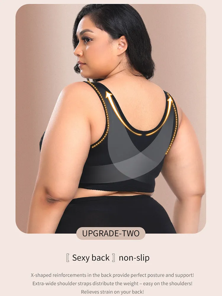 Lace Floral Wireless Magic Lift Front Closure Bras